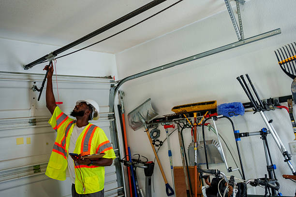 Professional Garage Door Installation technician working in Farmville, VA